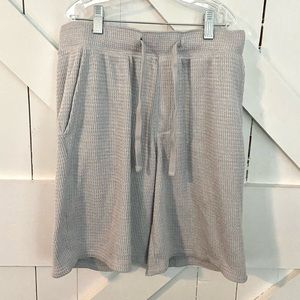 Mens Gilly Hicks Cozy Waffle Short - Gray - Relaxed Fit - Small - Pockets